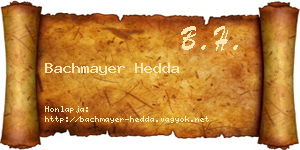 Bachmayer Hedda névjegykártya